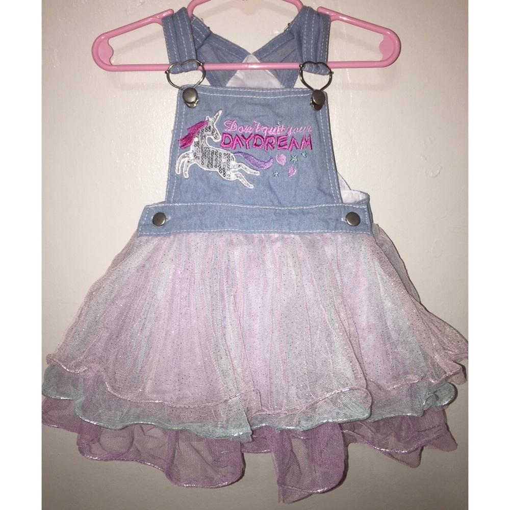 Toddler Don’t Quit Your Daydream overall dress